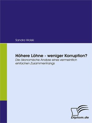 cover image of Höhere Löhne--weniger Korruption?